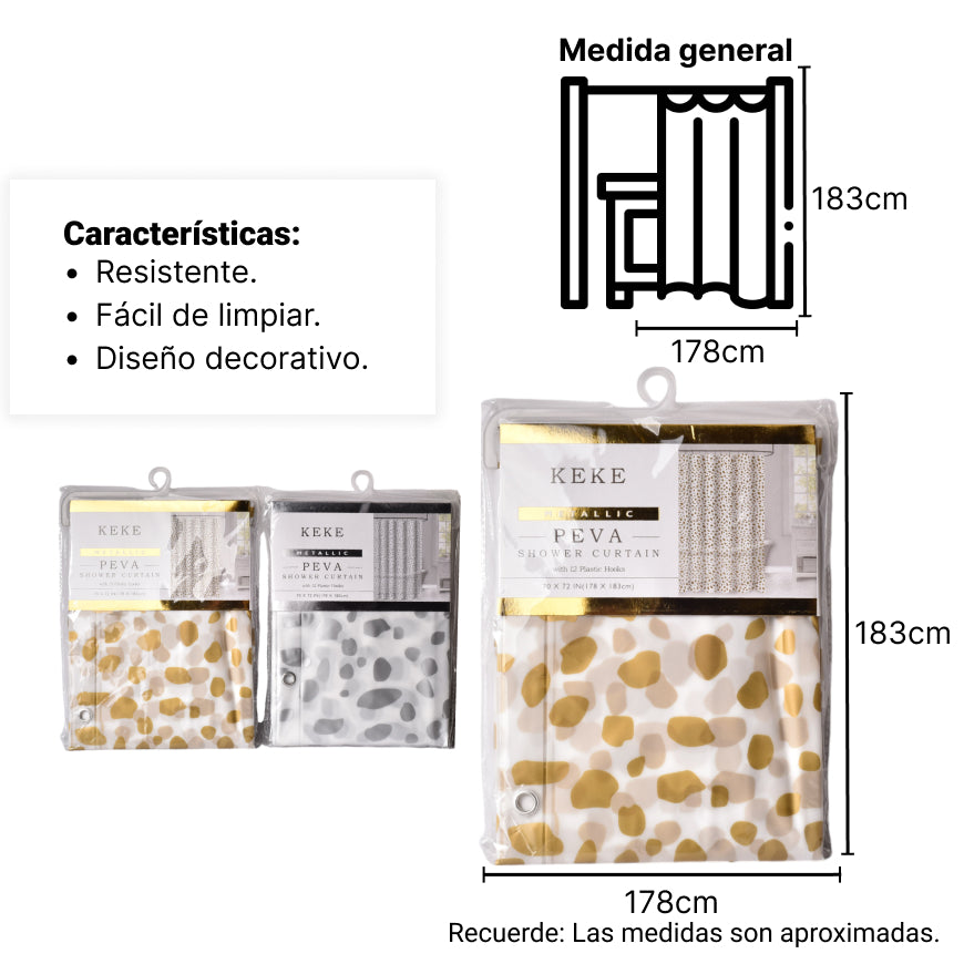 cortina para baño plastica