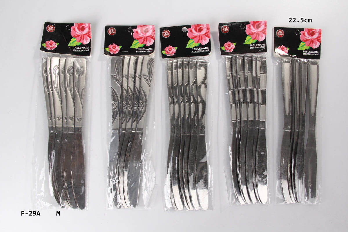 cuchillo metalico 6pcs pqt