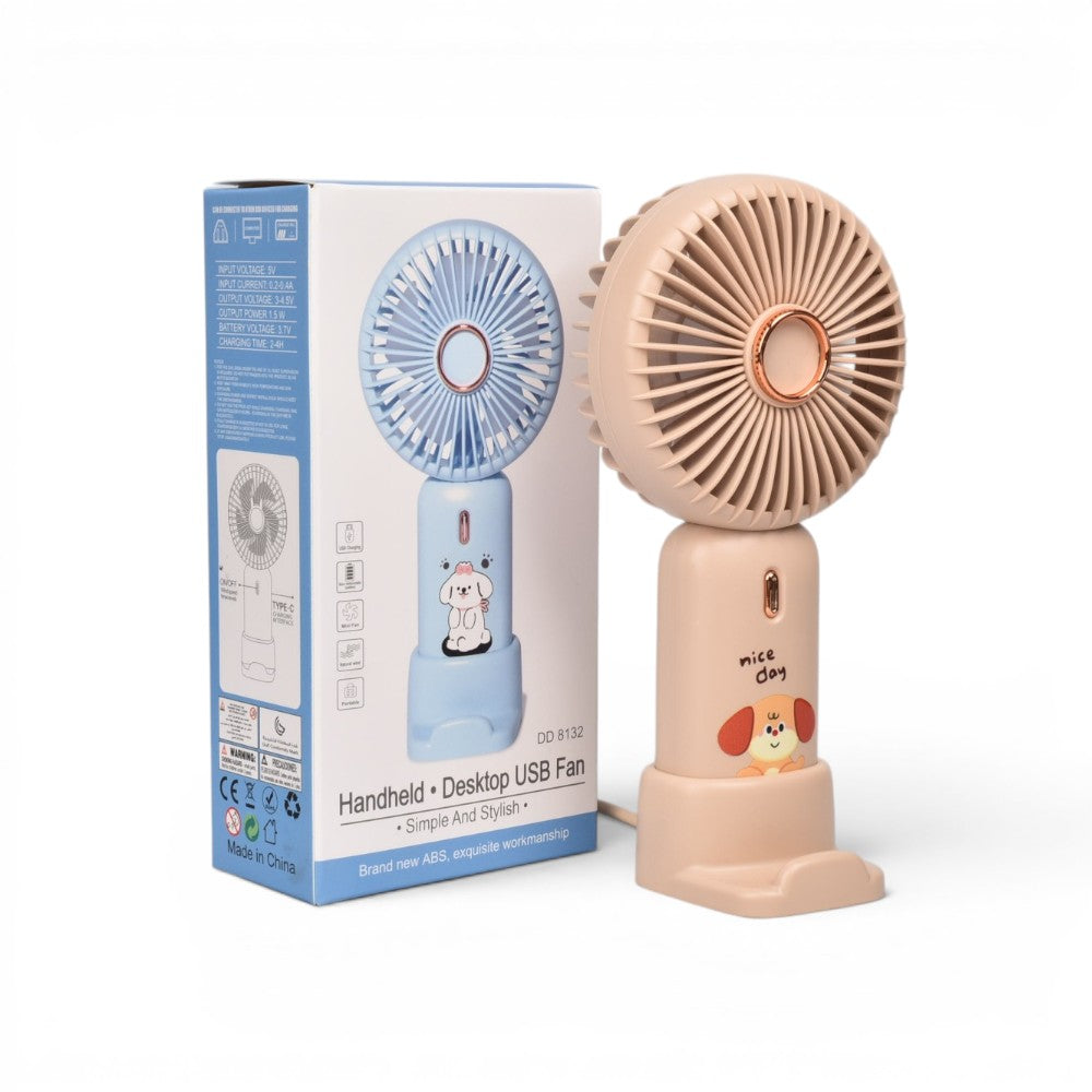 ventilador muñeco recargable plastico con cable usb dim:17x8x4