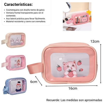 COSMETIQUERA MAQUILLAJE SINTETICO PVC DIM:16X6x12