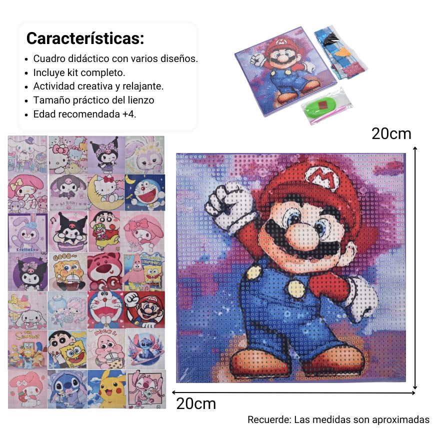 cuadro juguete de piedras didactico niños personaje