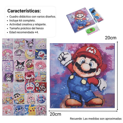 CUADRO JUGUETE DE PIEDRAS DIDACTICO NIÑOS PERSONAJE