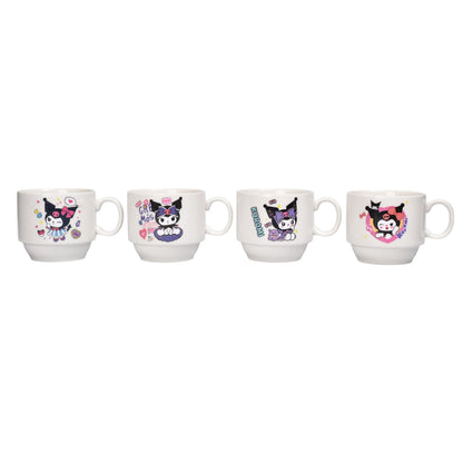 SET 4PCS POCILLOS CON BASE CERAMICA 150ML PERSONAJE