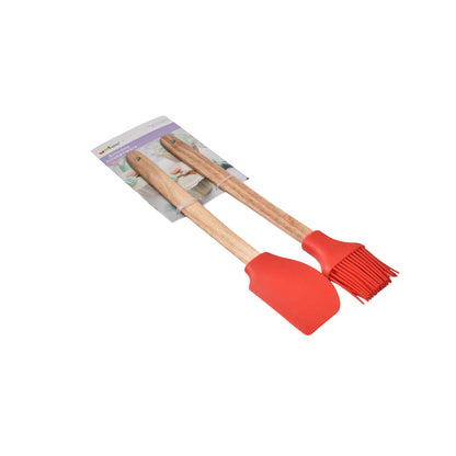 KIT UTENSILIOS COCINA SILICONA BROCHA Y PALA