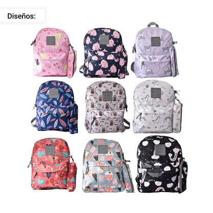 MALETA MOCHILA PARA MUJER CARTUCHERA