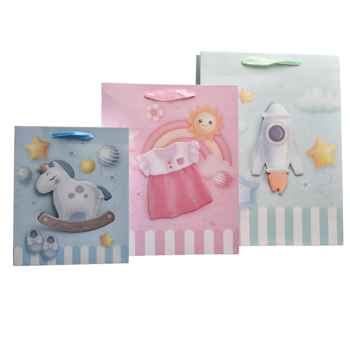 bolsa regalo en papel baby tamaño grande