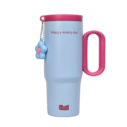 TERMO ACERO INOXIDABLE CON TAPA Y PITILLO 720 ML