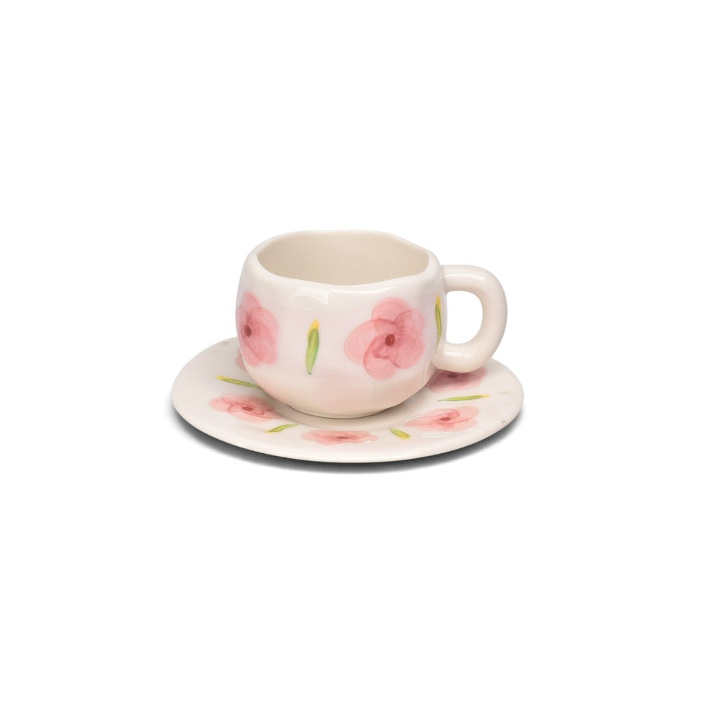 pocillo set con plato 140ml ceramica