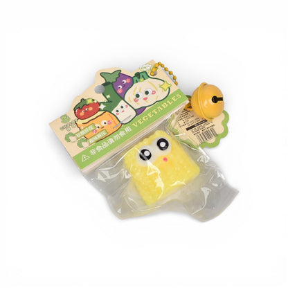 SQUISHY ANTI ESTRÉS FORMAS VERDURAS ELASTICO  DIM: 4X4X1