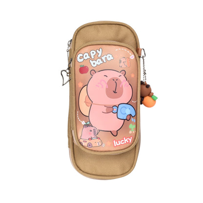 CARTUCHERA CAPYBARA CON LLAVERO POLIESTER DIM:21X10X5