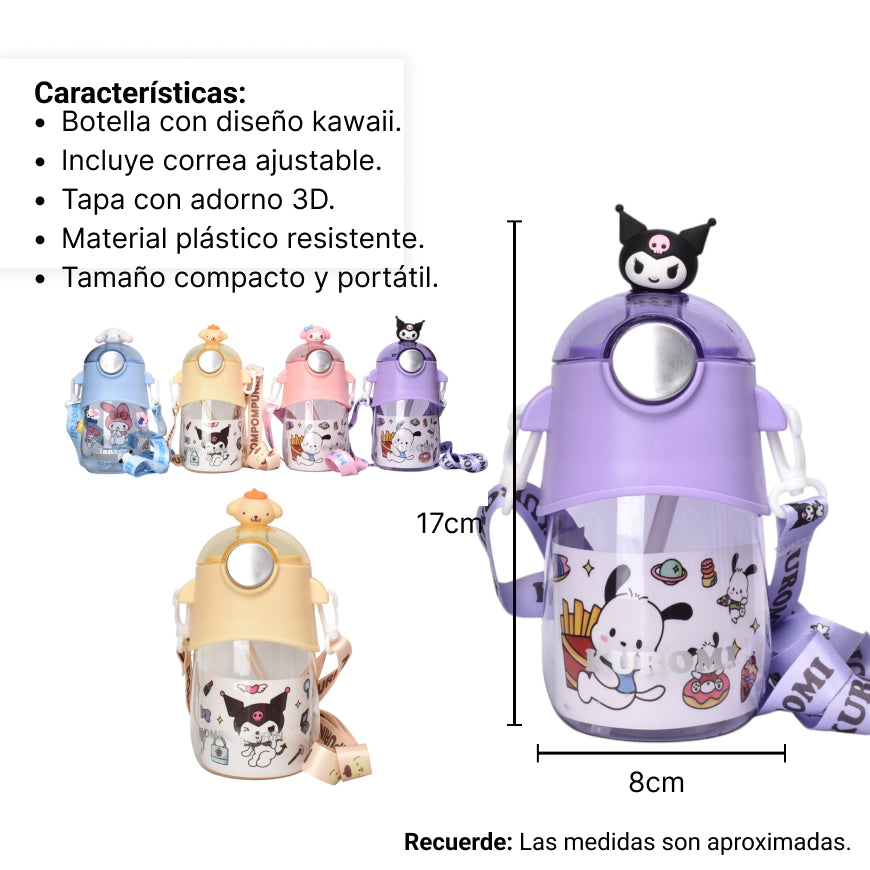 botella de agua 600ml dim:8x8x17