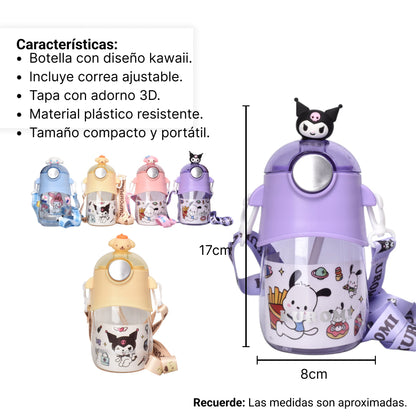 BOTELLA DE AGUA 600ML DIM:8X8X17
