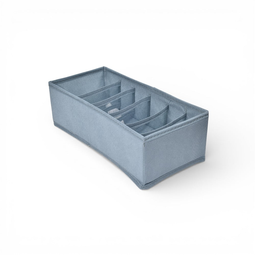 organizador de ropa con 6 divisiones fibra poliester dim:32x15x10