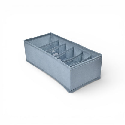 ORGANIZADOR DE ROPA CON 6 DIVISIONES FIBRA POLIESTER DIM:32X15X10