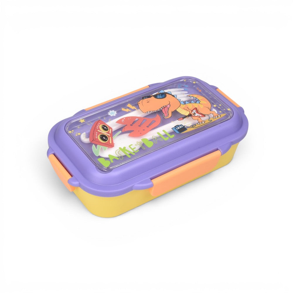 portacomida con division y cubiertos para niños 745ml