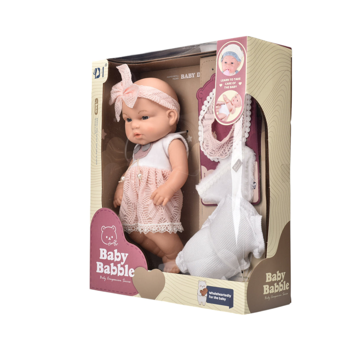 muñeca de caucho realista con accesorios dm:15 x 9 x 31 cm
