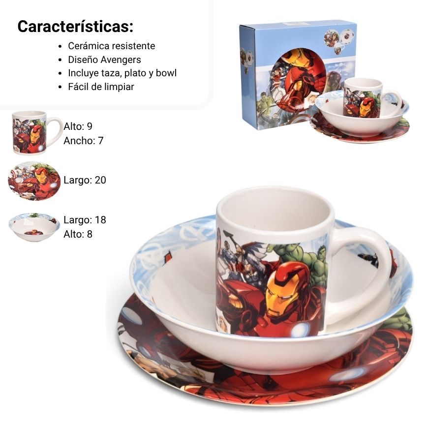 set vajilla prj ceramica 240ml