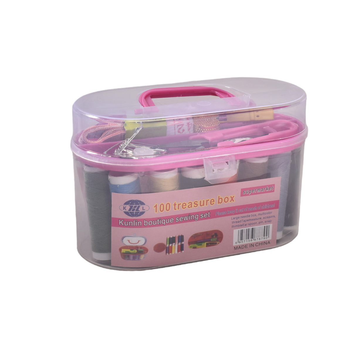 costurero plastico portatil con accesorios dim:16*9cm