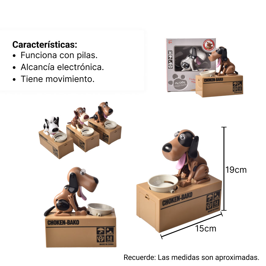 alcancia electronica de perrito caja de monedas