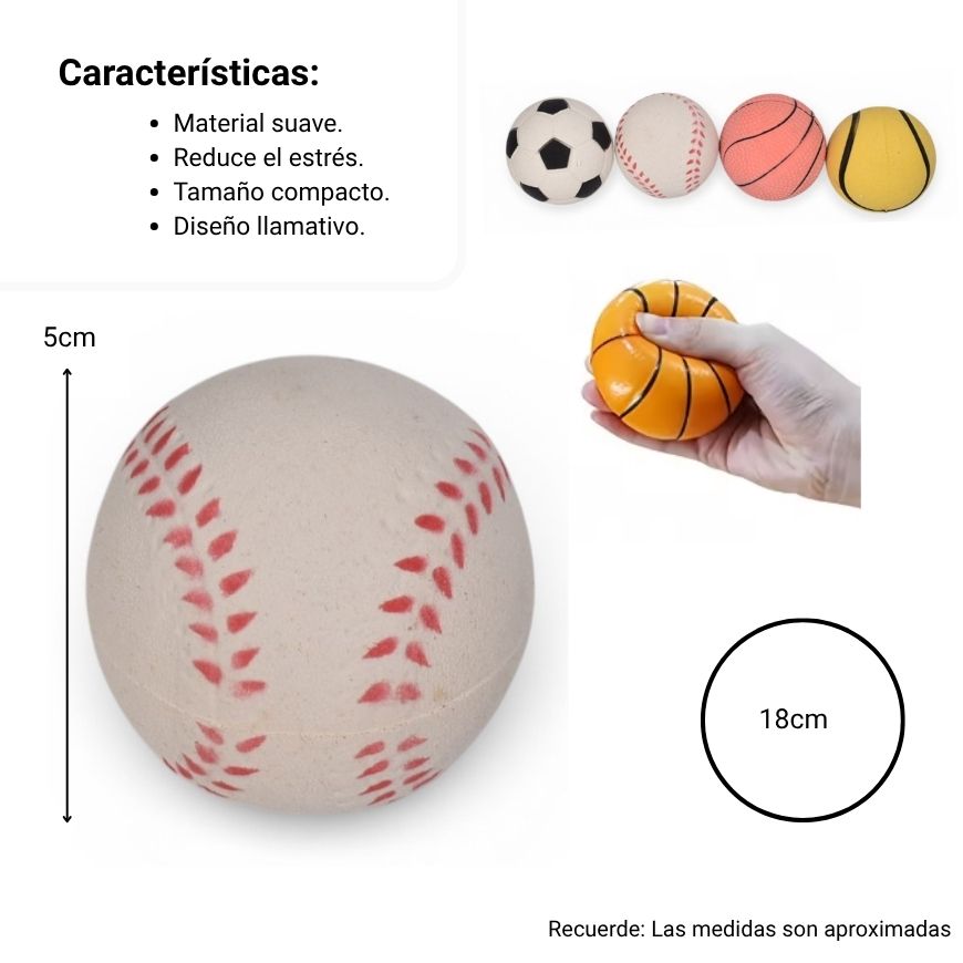 pelotas antiestres para niños dim:6x6x6