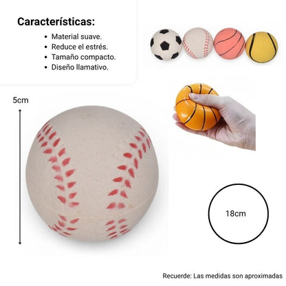 PELOTAS ANTIESTRES PARA NIÑOS DIM:6X6X6