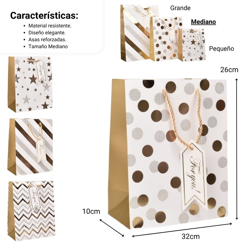bolsa regalo m qzhzd-620b-4 dim:26x32x10cm