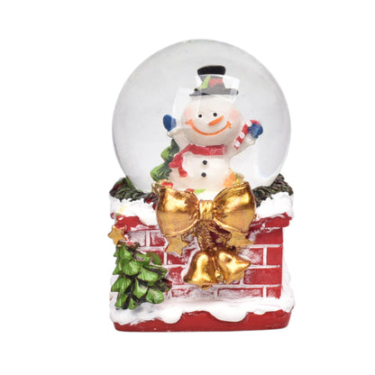BOLA DE NIEVE ADORNO DE NAVIDAD VIDRIO RESINA DIM:6X4X4