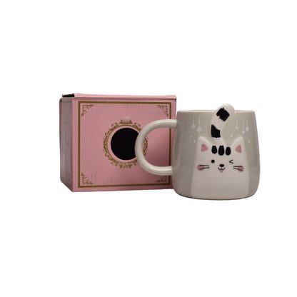 MUG POCILLO CERAMICA DISEÑOS DE GATOS DE 350ML DIM:8X8X9