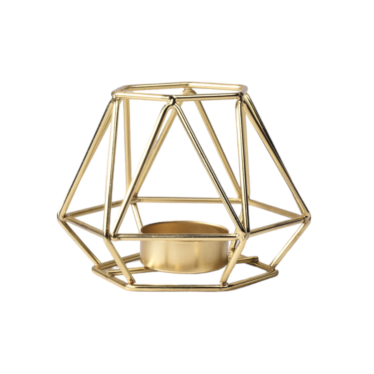 candelabro base metalica para vela dim: 11x11x8