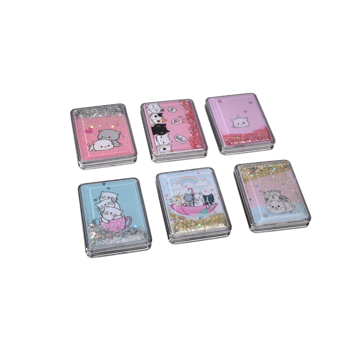 espejo plastico cuadrado cartera dim:6cm