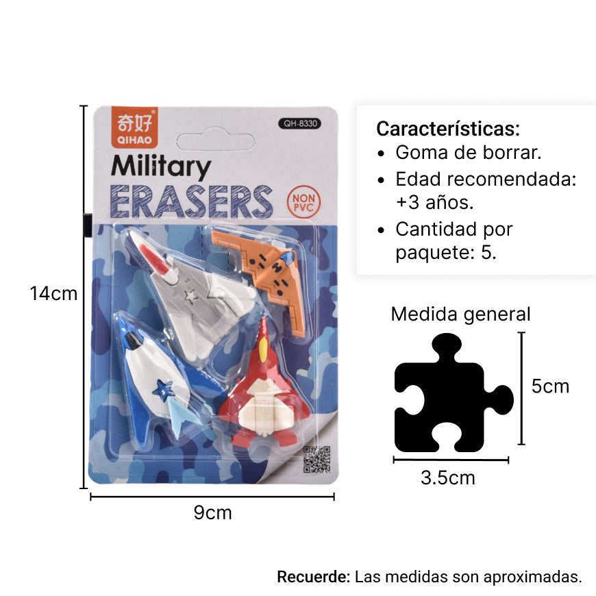 set borradores aviones dim:10*14cm