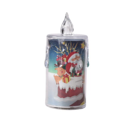 VELA DECORATIVA NAVIDAD PLASTICA DE PILA