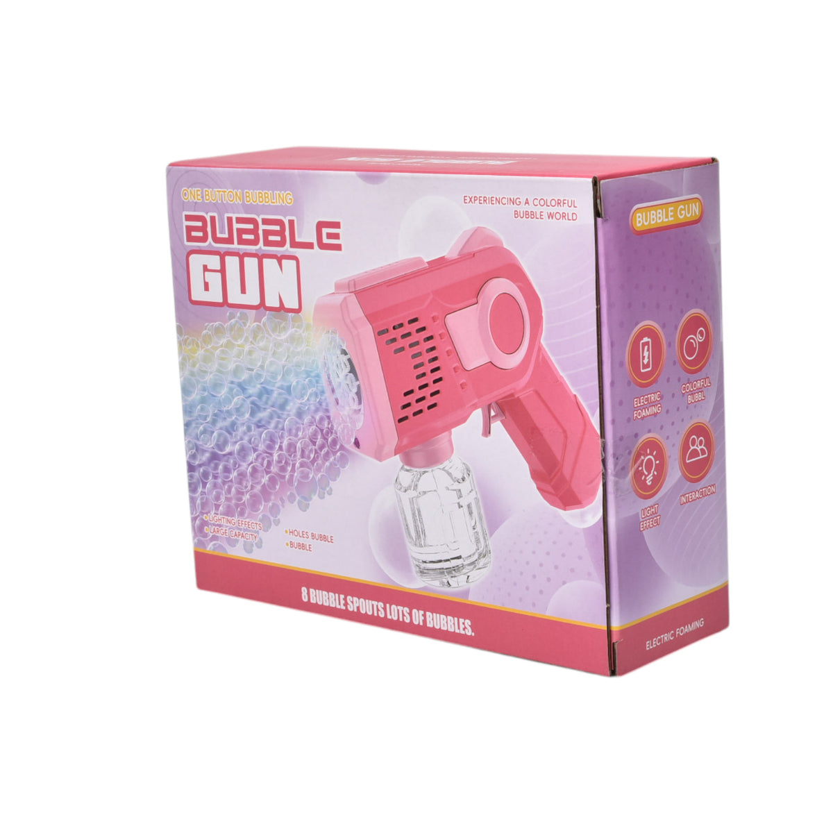 juguete pistola de burbujas plastico dim:16x5x13