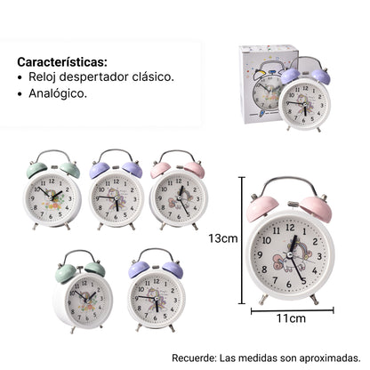 RELOJ DESPERTADOR PARA NIÑOS DIM: 9X13X4