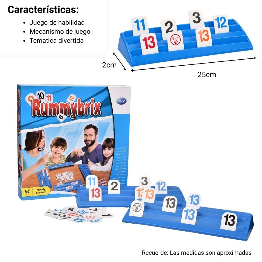 juego de mesa logica rummy dim: 27*27*5.5cm