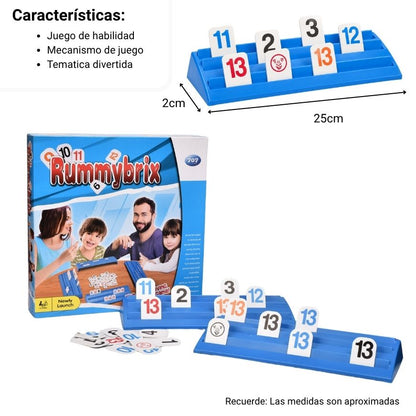 JUEGO DE MESA LOGICA RUMMY DIM: 27*27*5.5CM