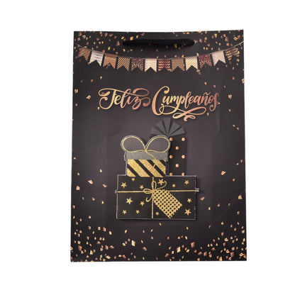 BOLSA REGALO EN PAPEL CUMPLEAÑOS TAMAÑO GRANDE 40X30CM