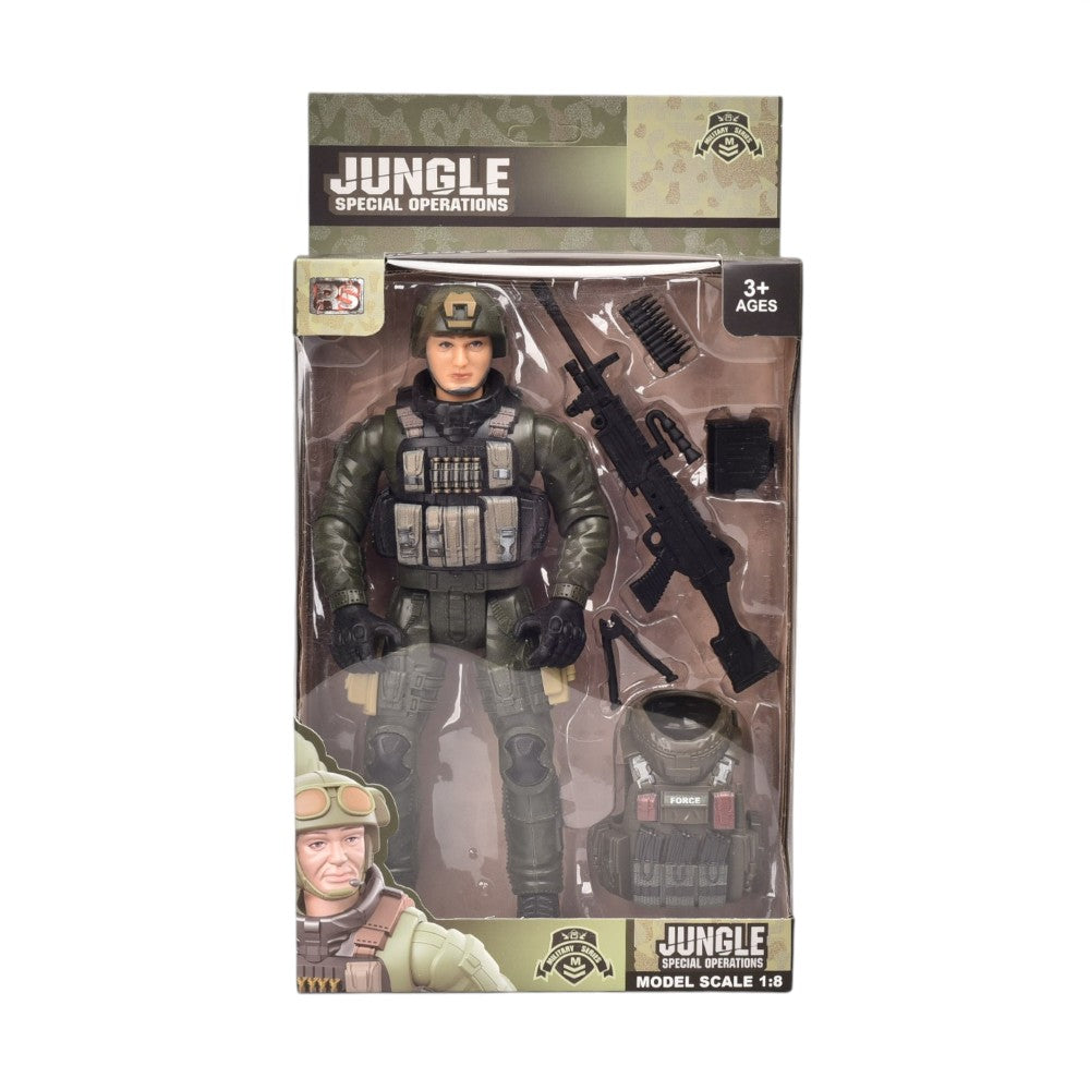 muñeco militar plastico dim: 31*6*17cm