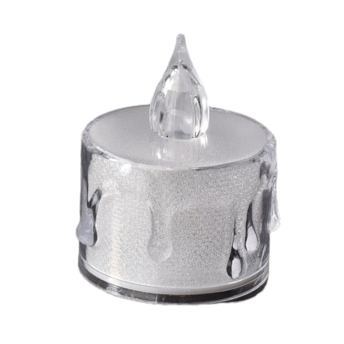 vela x 24und decorativa transparente plastica de pila dim:3x3x5
