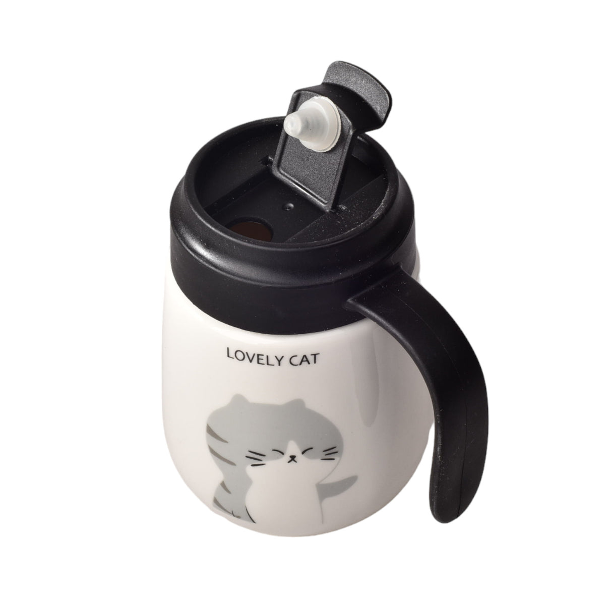 mug pocillo blanco diseño de gatos en ceramica grande