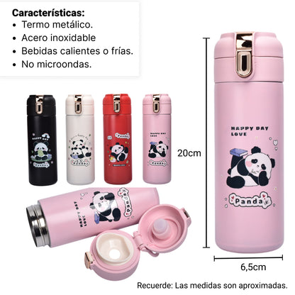 TERMO ACERO INOXIDABLE 500ML METALICO DIM:6X20