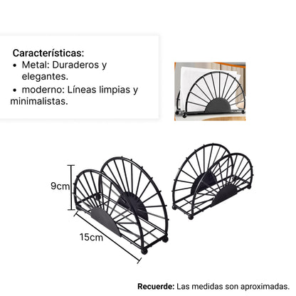 SERVILLETERO DE ACERO INOXIDABLE NEGRO DIM: 15X8
