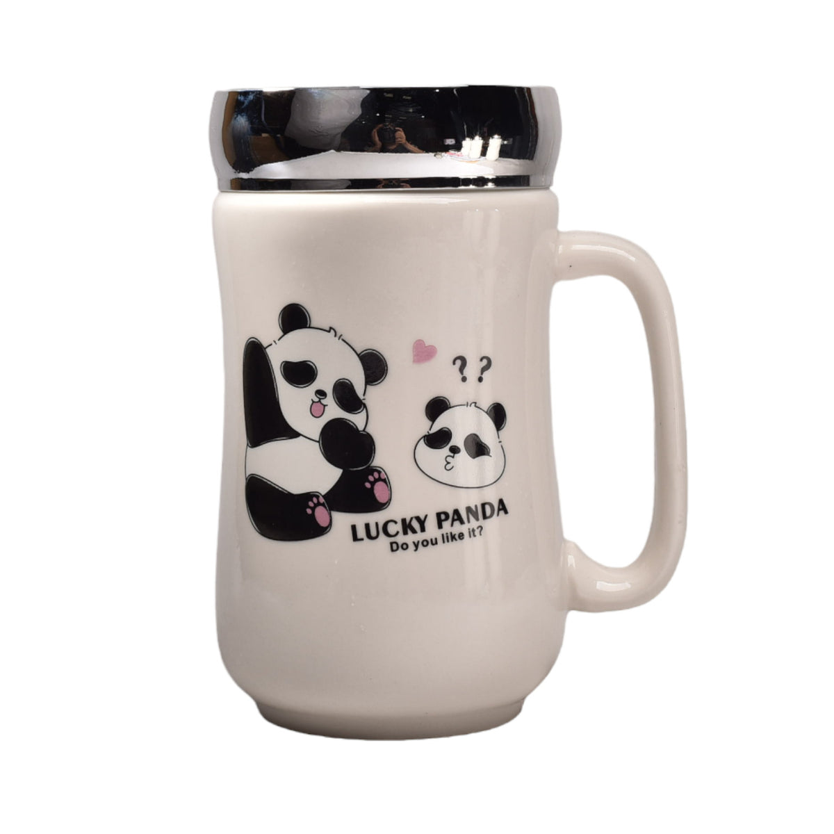 mug pocillo ceramica con tapa diseño osos 440ml dim:8*8*14