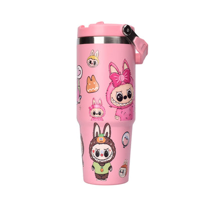 TERMO METALICO 890ML PERSONAJE DIM:8X24