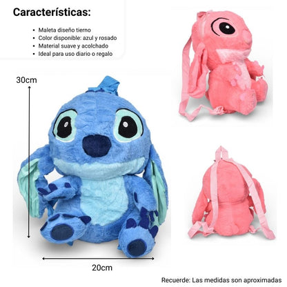 MALETA MORRAL PERSONAJE PELUCHE POLIESTER DIM:30X20X12