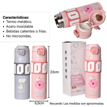 TERMO METALICO 500ML PERSONAJE
