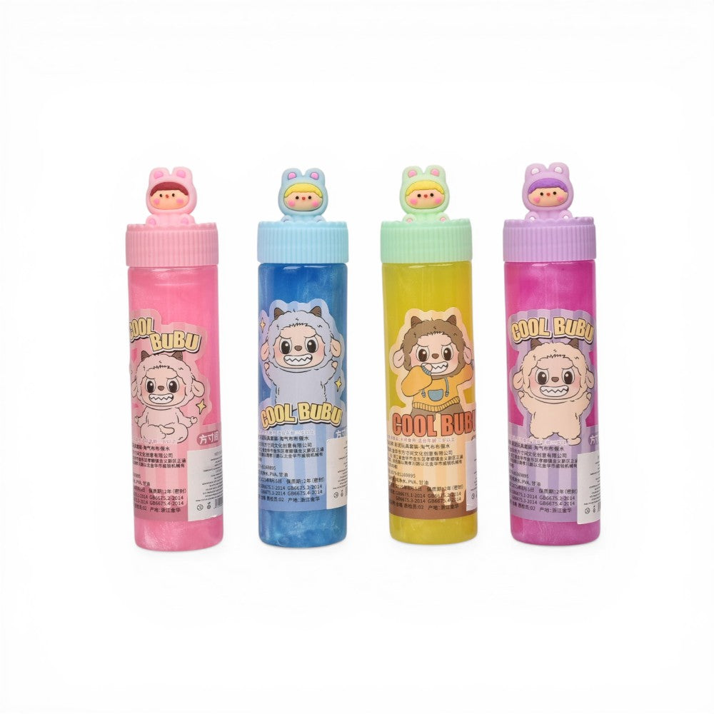 slime gel moldeable  labubu con adoro en tapa dim: 3x3x16