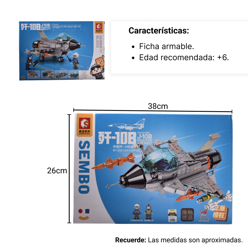 fichas de armar aeronave en plastico