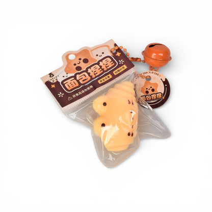 SQUISHY ANTI ESTRÉS FORMA DE COMIDA ELASTICO CAUCHO  DIM:4X3X1