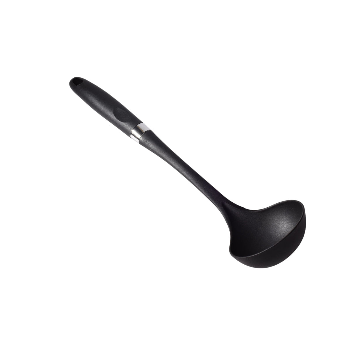 cuchara para sopa silicona plastico utensilios cocina negro